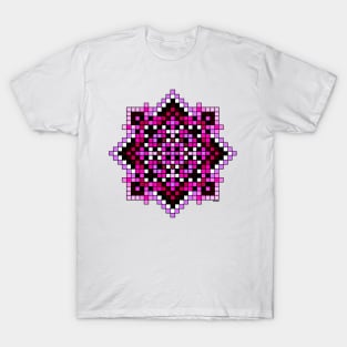 pixelated violet mandala T-Shirt